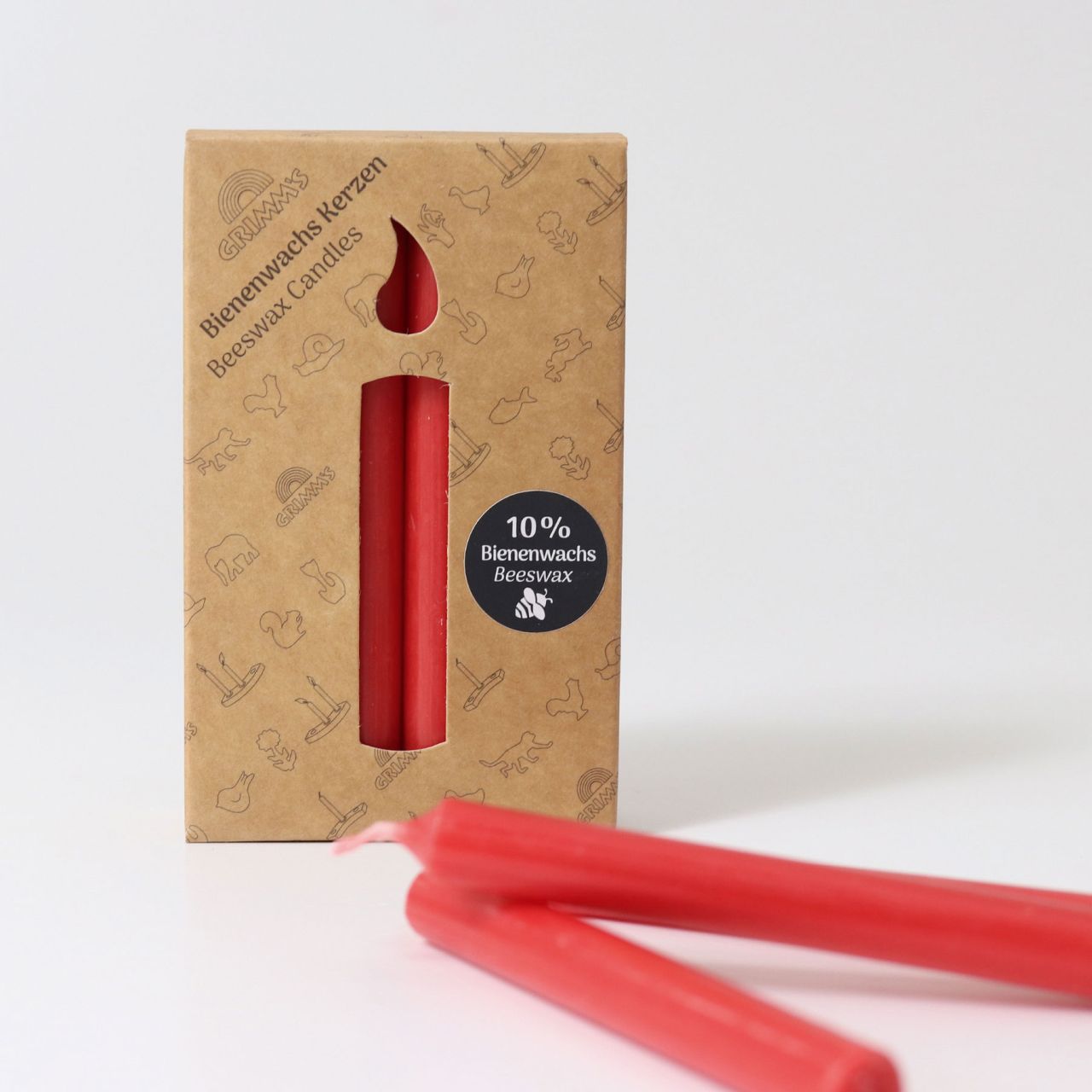 Rote Kerzen (10% Bienenwachs)