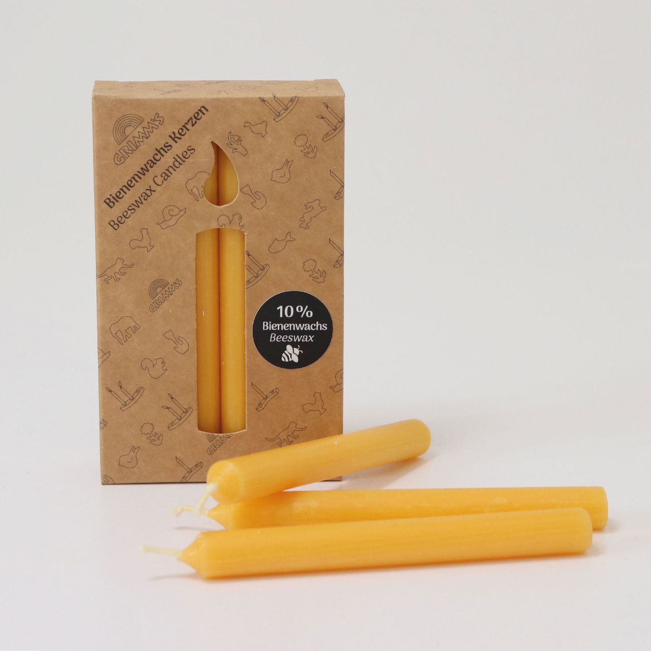 Bernstein Kerzen (10% Bienenwachs)