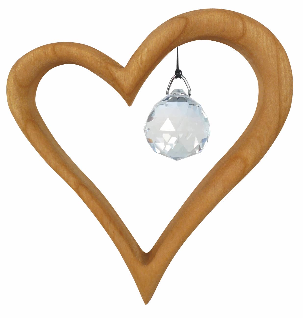 Fensterschmuck - Kleines Herz mit Regenbogen-Kristall