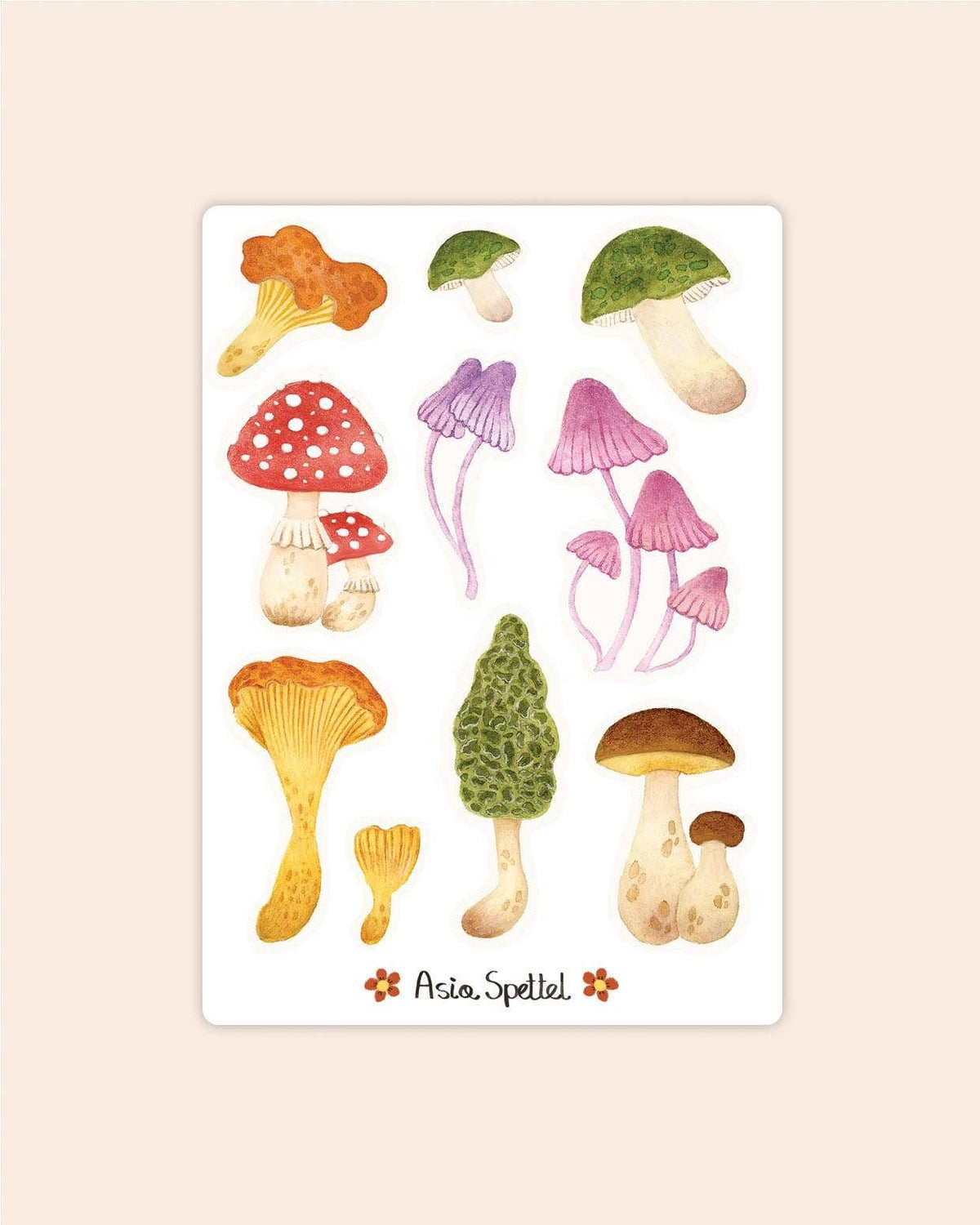 Stickerbogen - Pilze