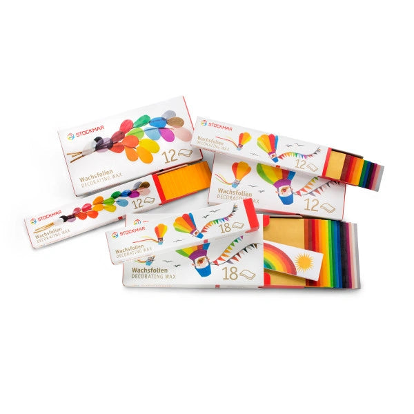 Stockmar Wachsfolien 12 Farben 200x40mm