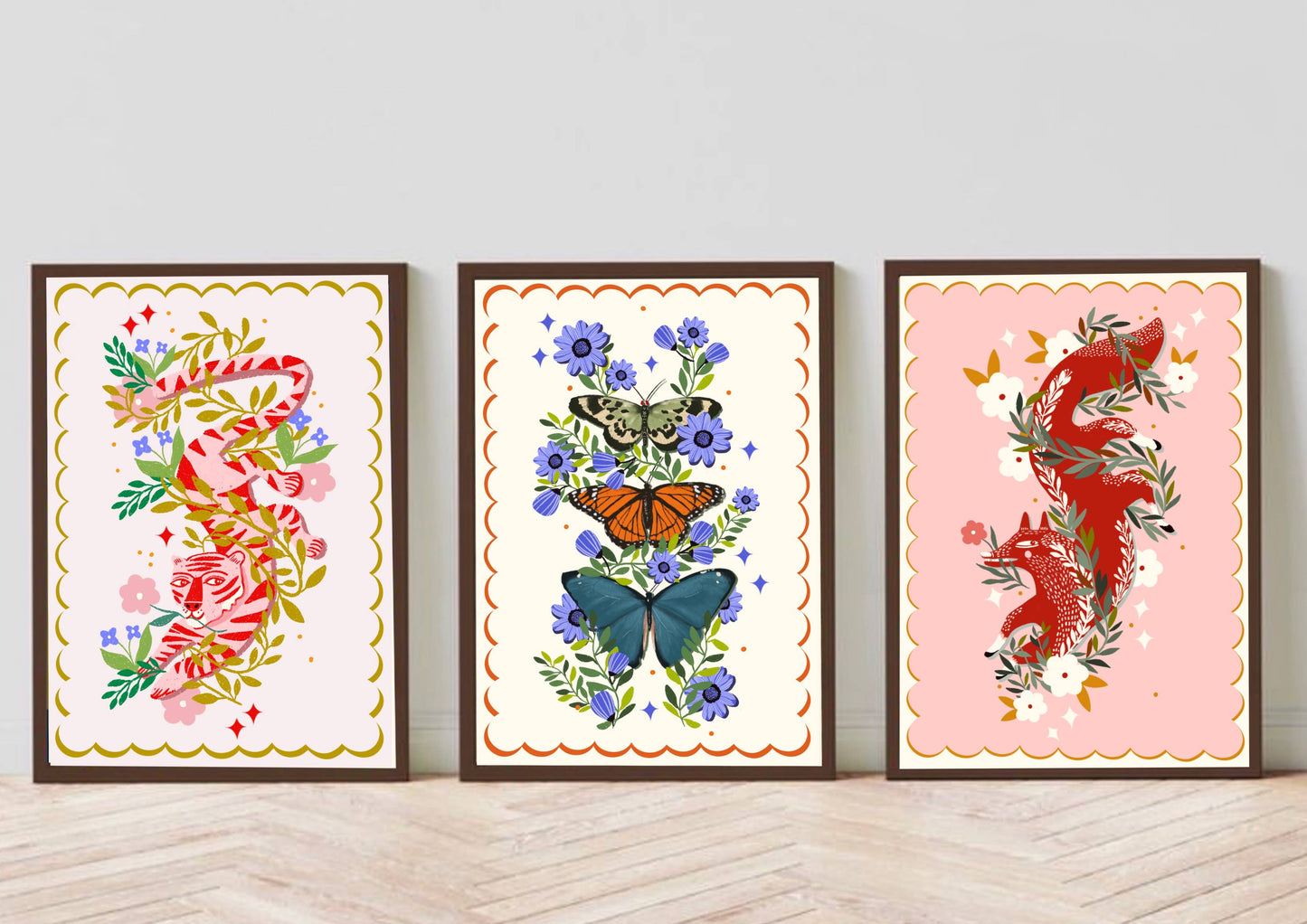 Print - Fuchs und Blumen