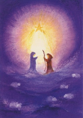 Josef und Maria im Licht vom Stern