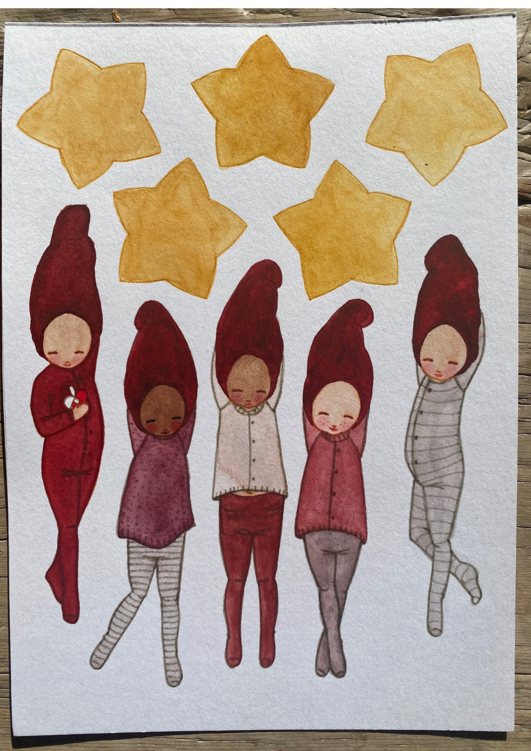 Bastelbogen - Elfen mit Sterne