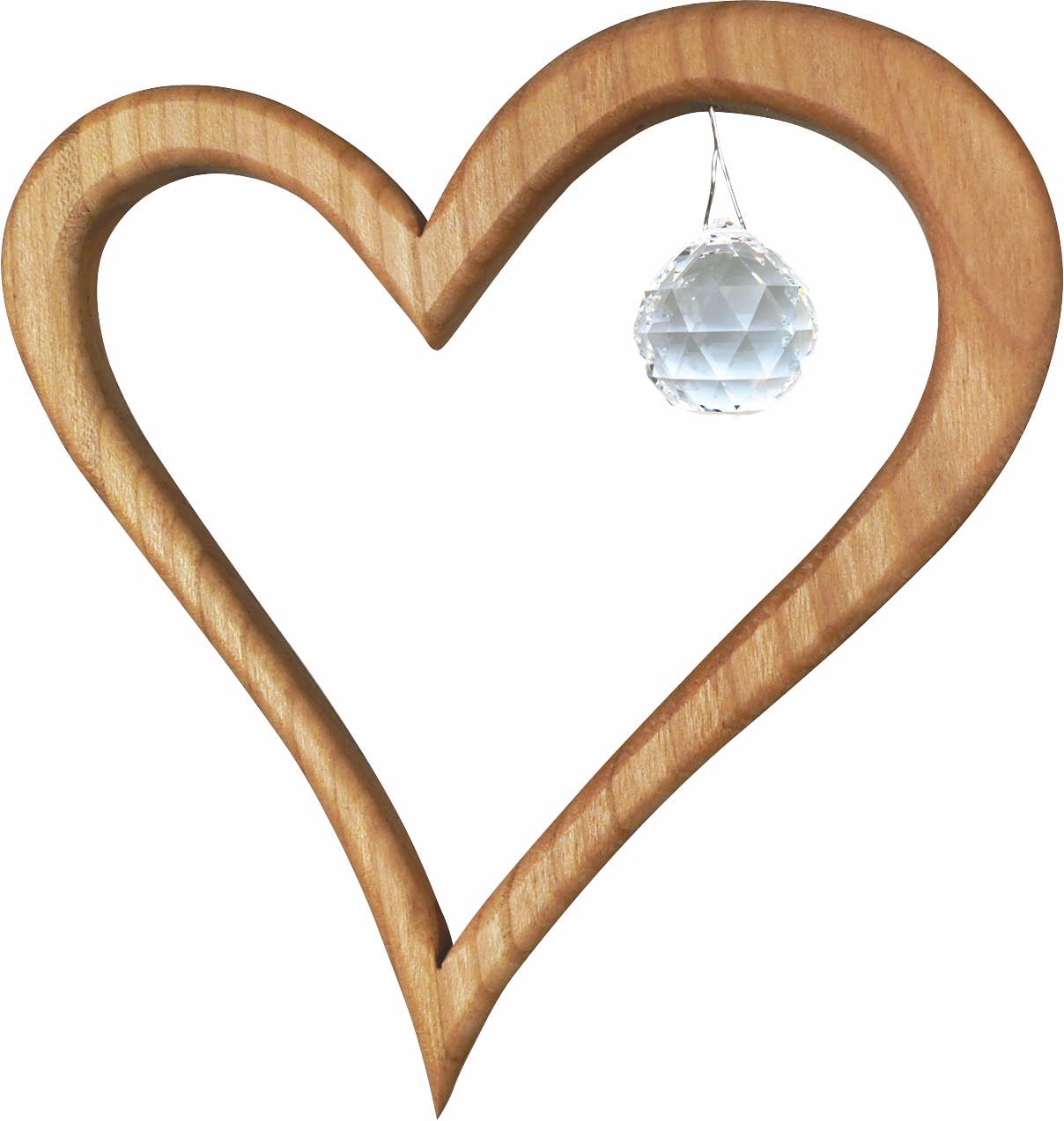 Fensterschmuck - Herz mit Regenbogen-Kristall