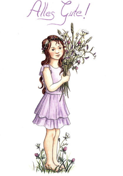 Blumenmädchen - Alles Gute!