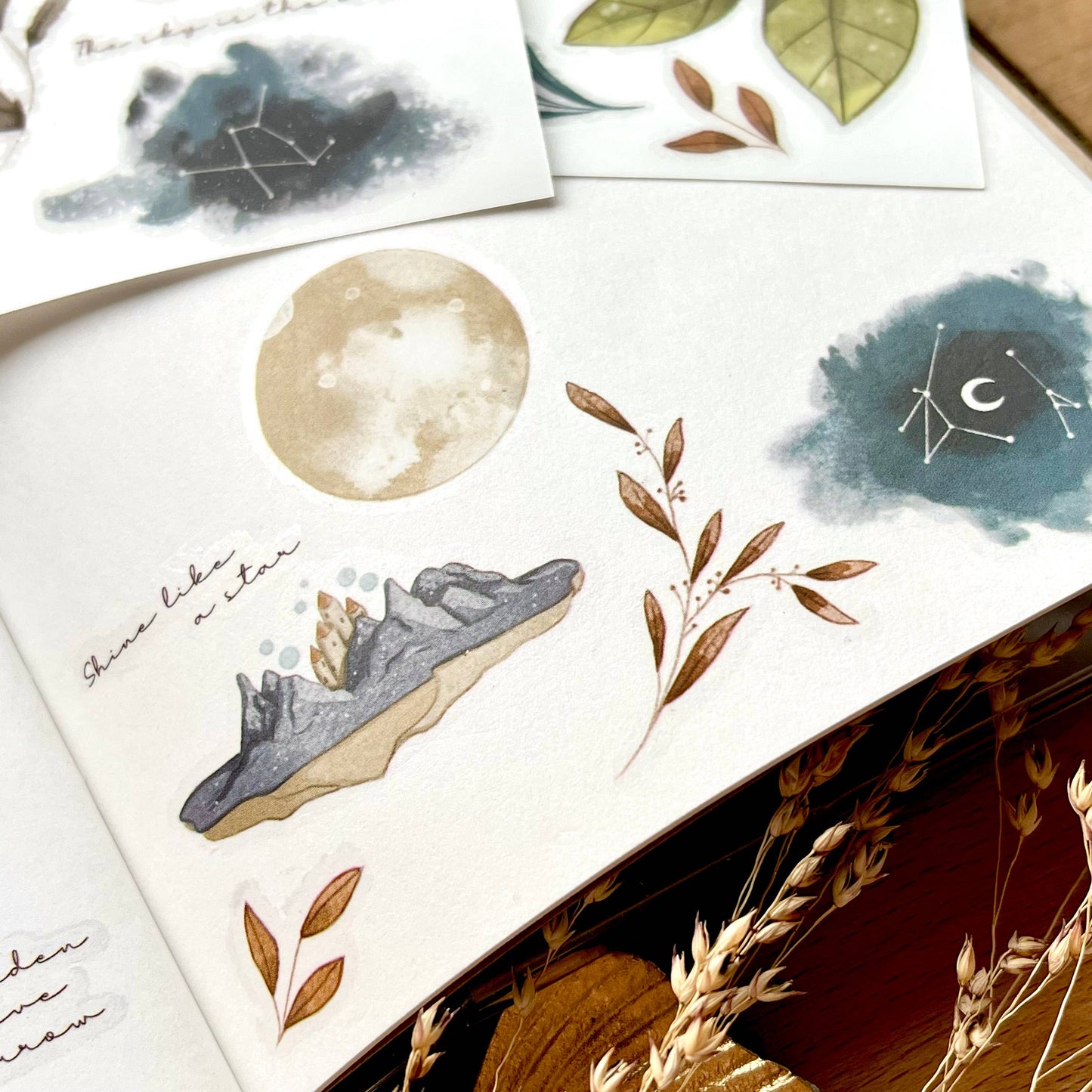 Aufkleber zum Aufreiben - Ziele auf den Mond 2er Set