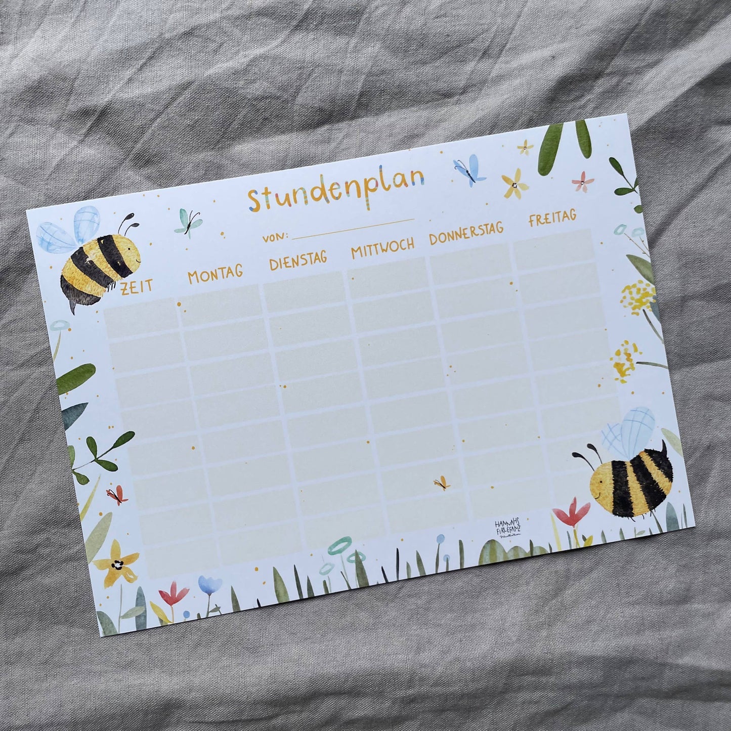 Stundenplan - Biene A4