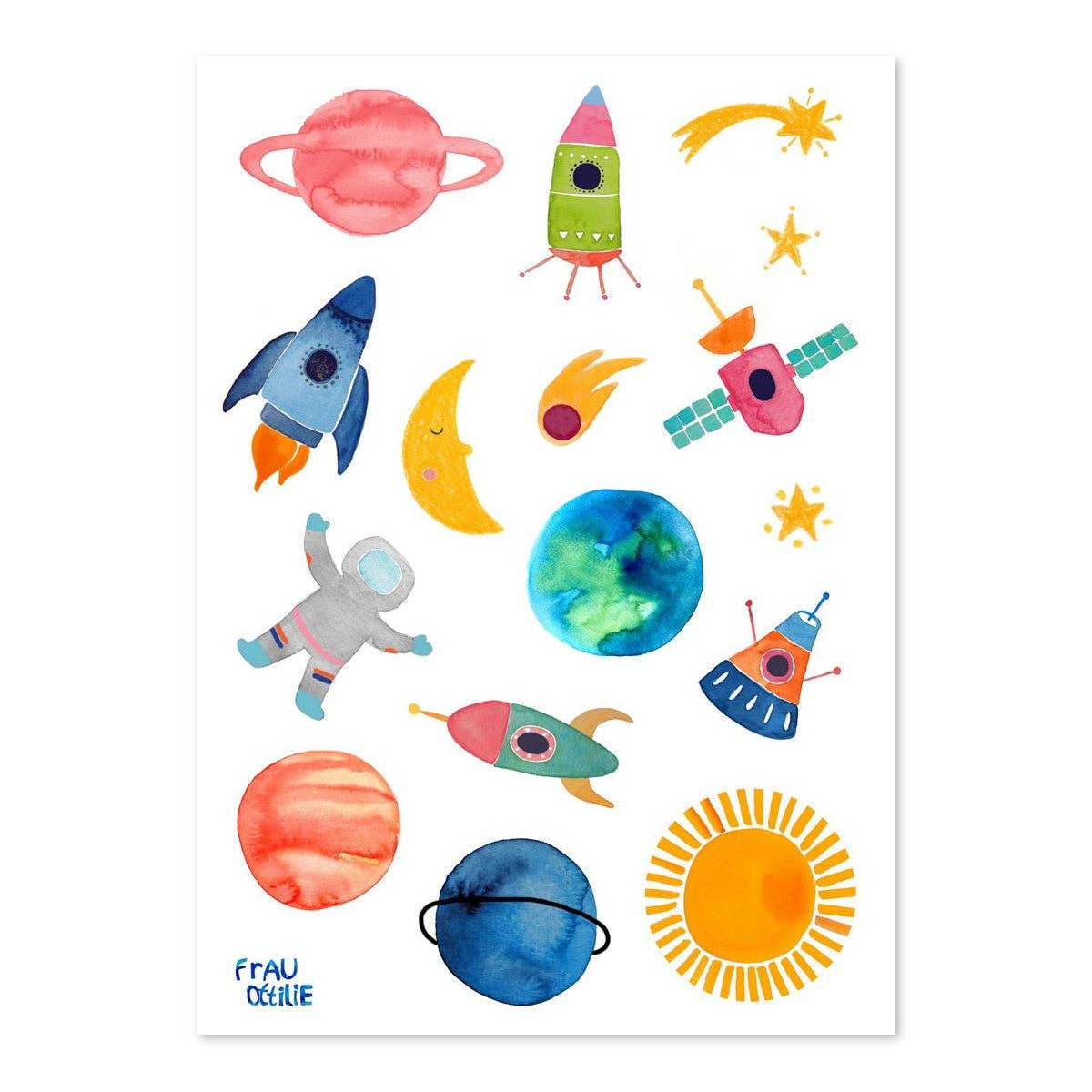 Kindertattoos - Weltraum