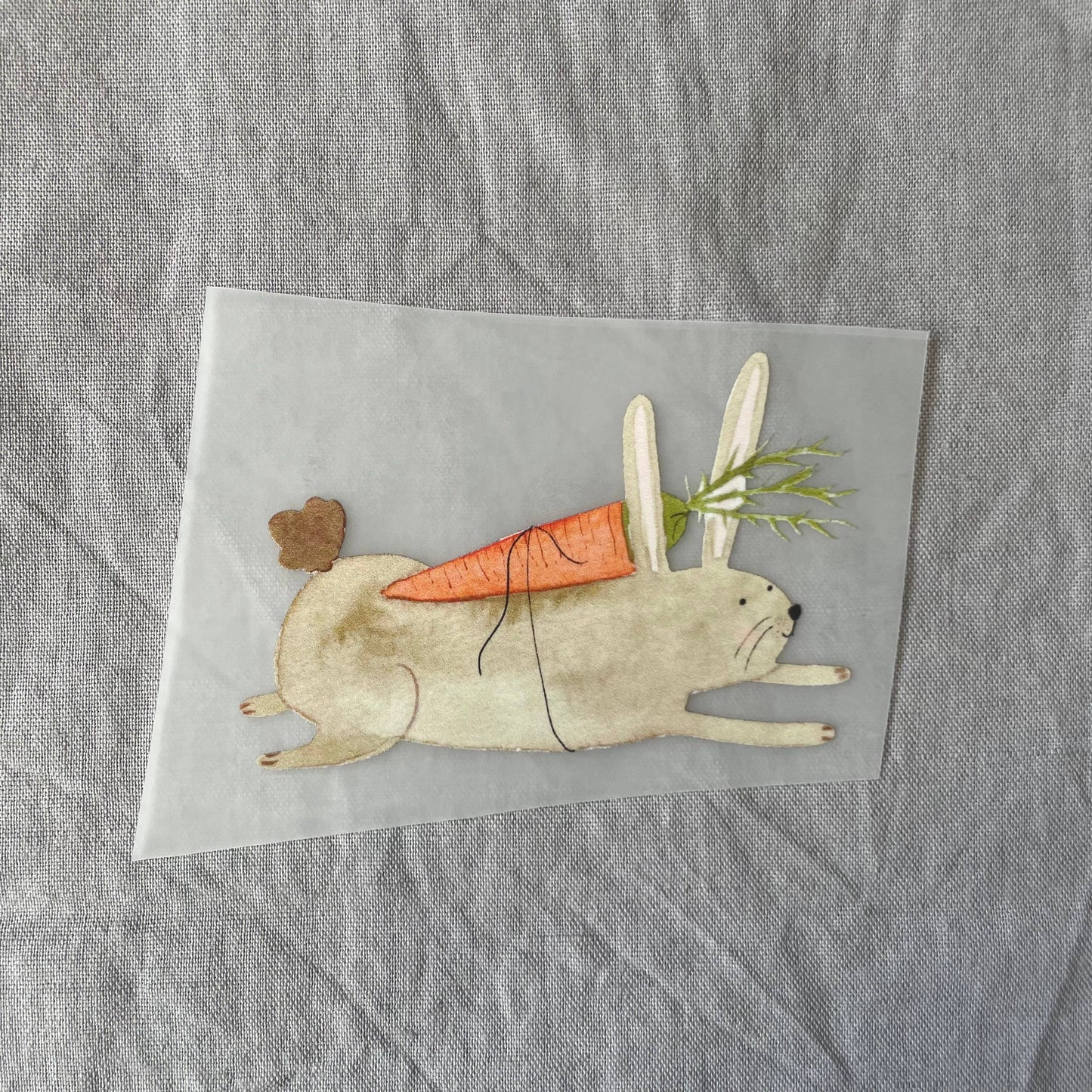 Bügelbild - Einschulung Hase