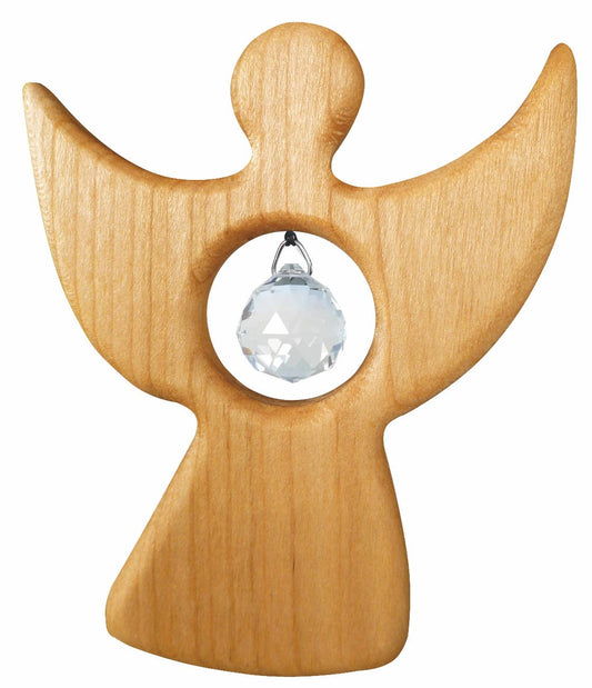 Fensterschmuck - Kleiner Engel mit Regenbogen-Kristall