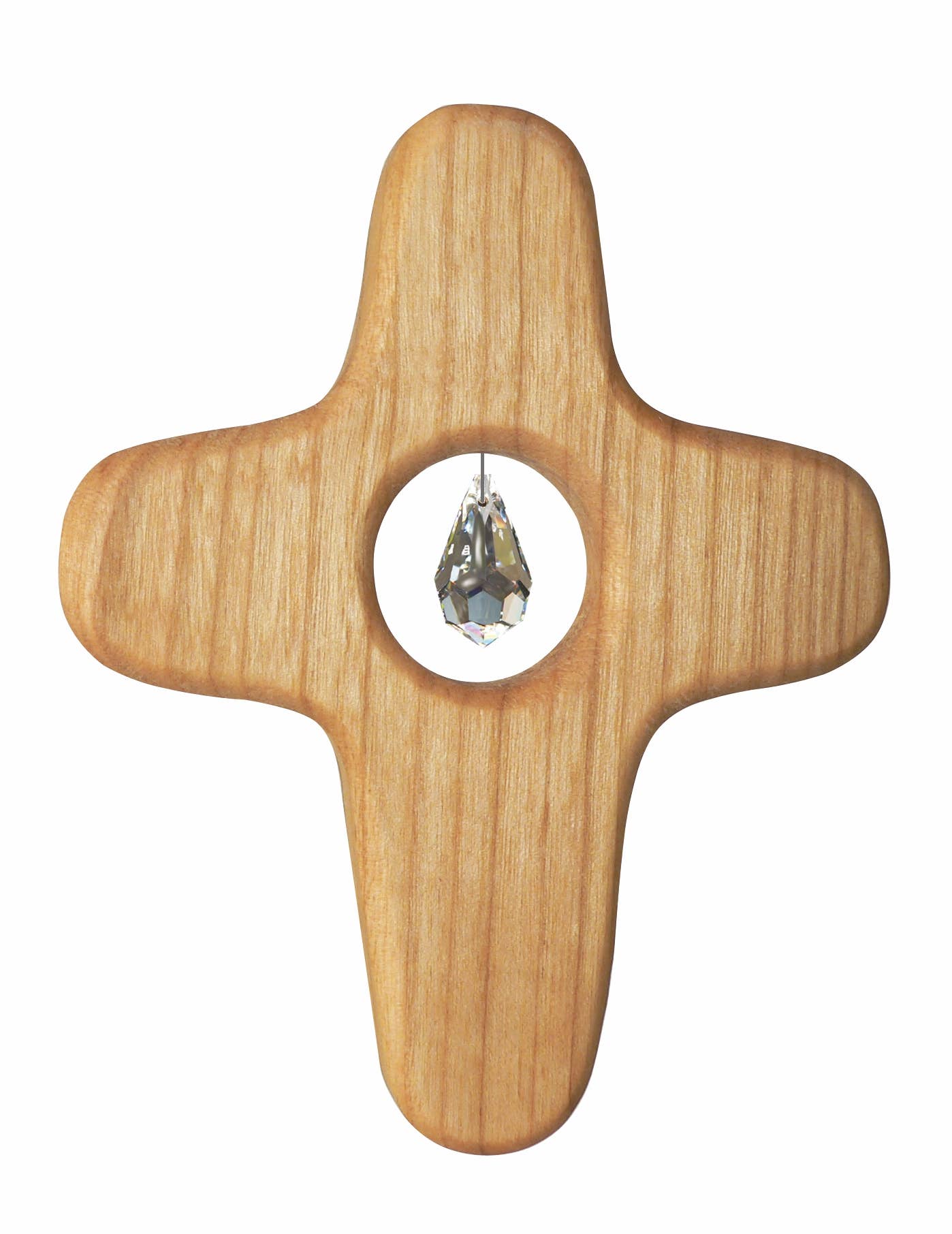 Fensterschmuck Kreuz mit Regenbogen-Kristall