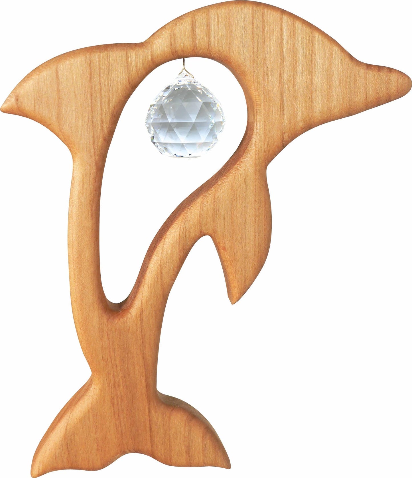 Fensterschmuck - Delfin mit Regenbogen-Kristall