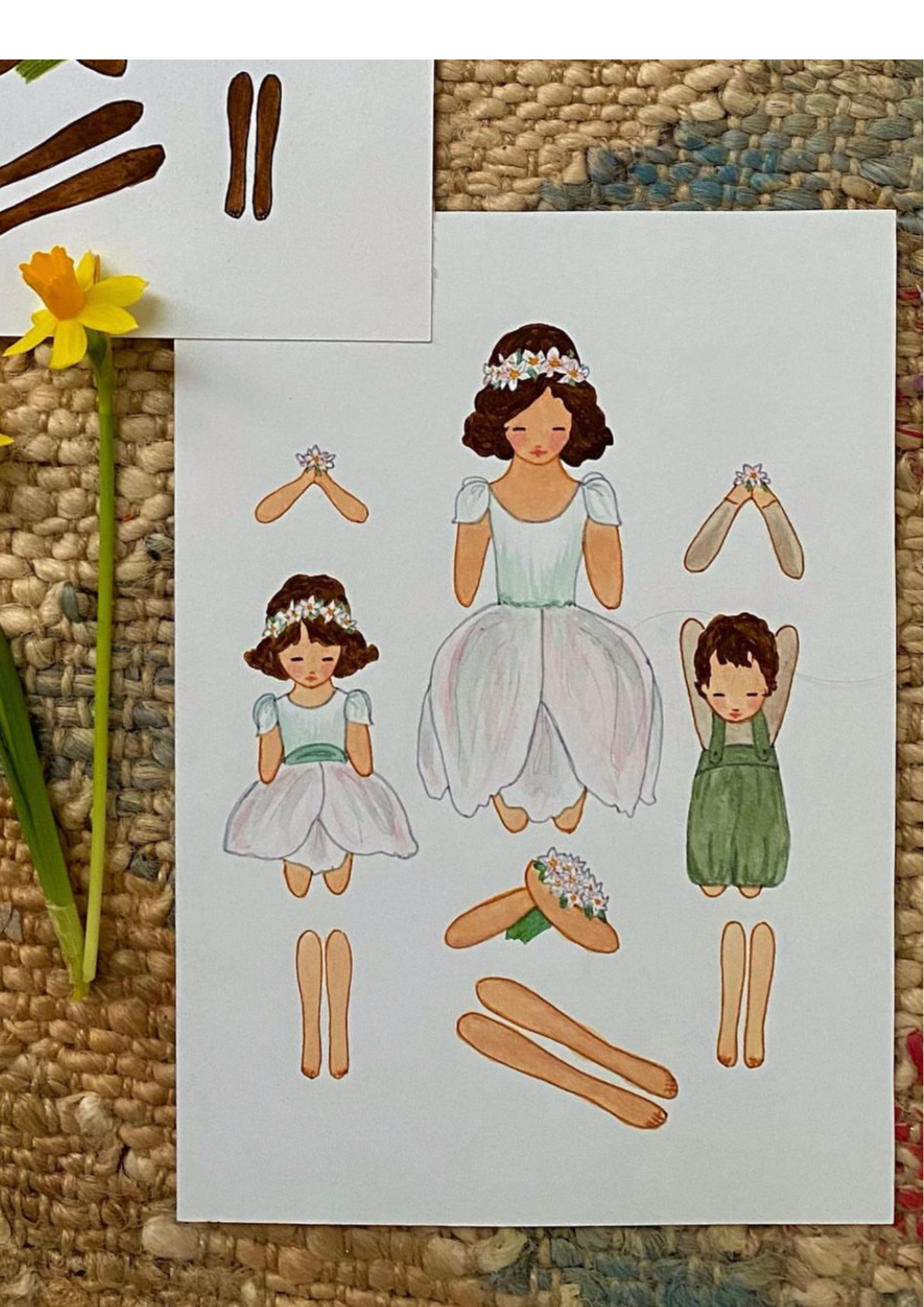 Bastelbogen - Anemonenfamilie