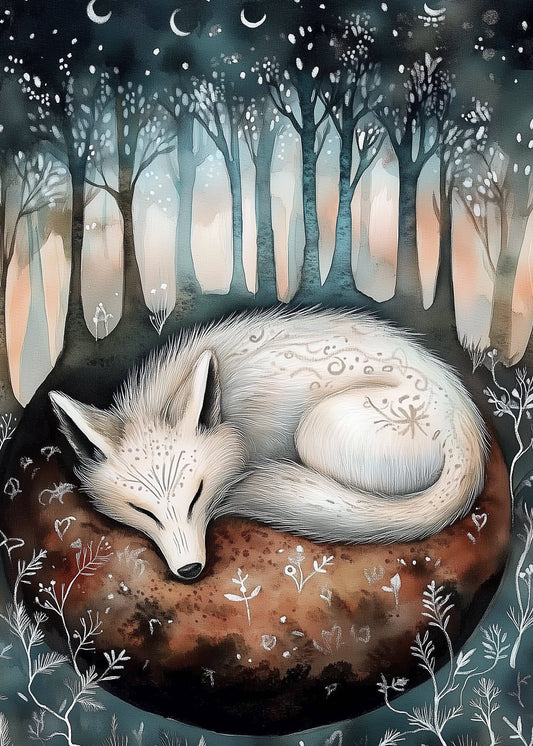 Schläfrige Wälder: Wolf
