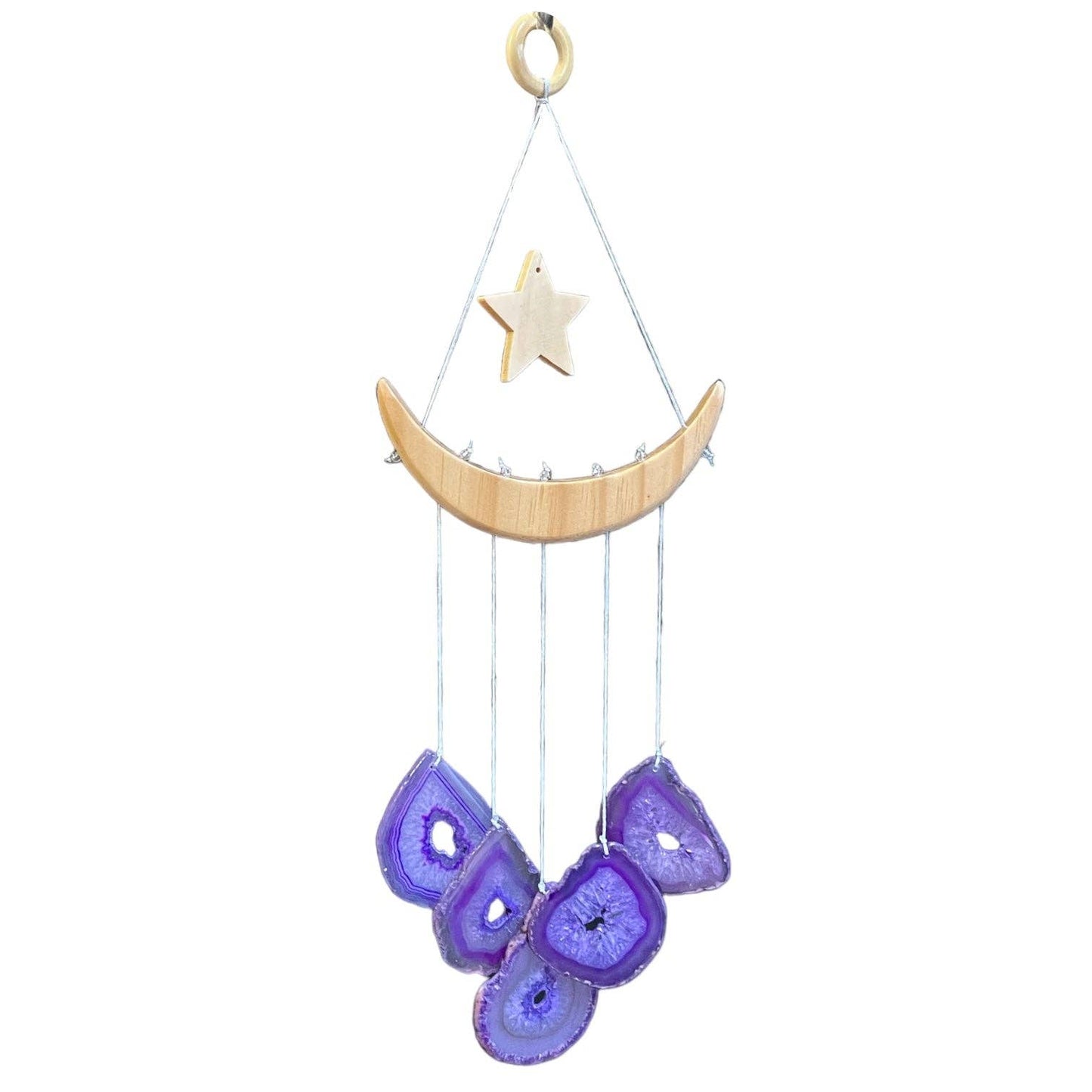 Mondspiel aus lila Achat - Mond
