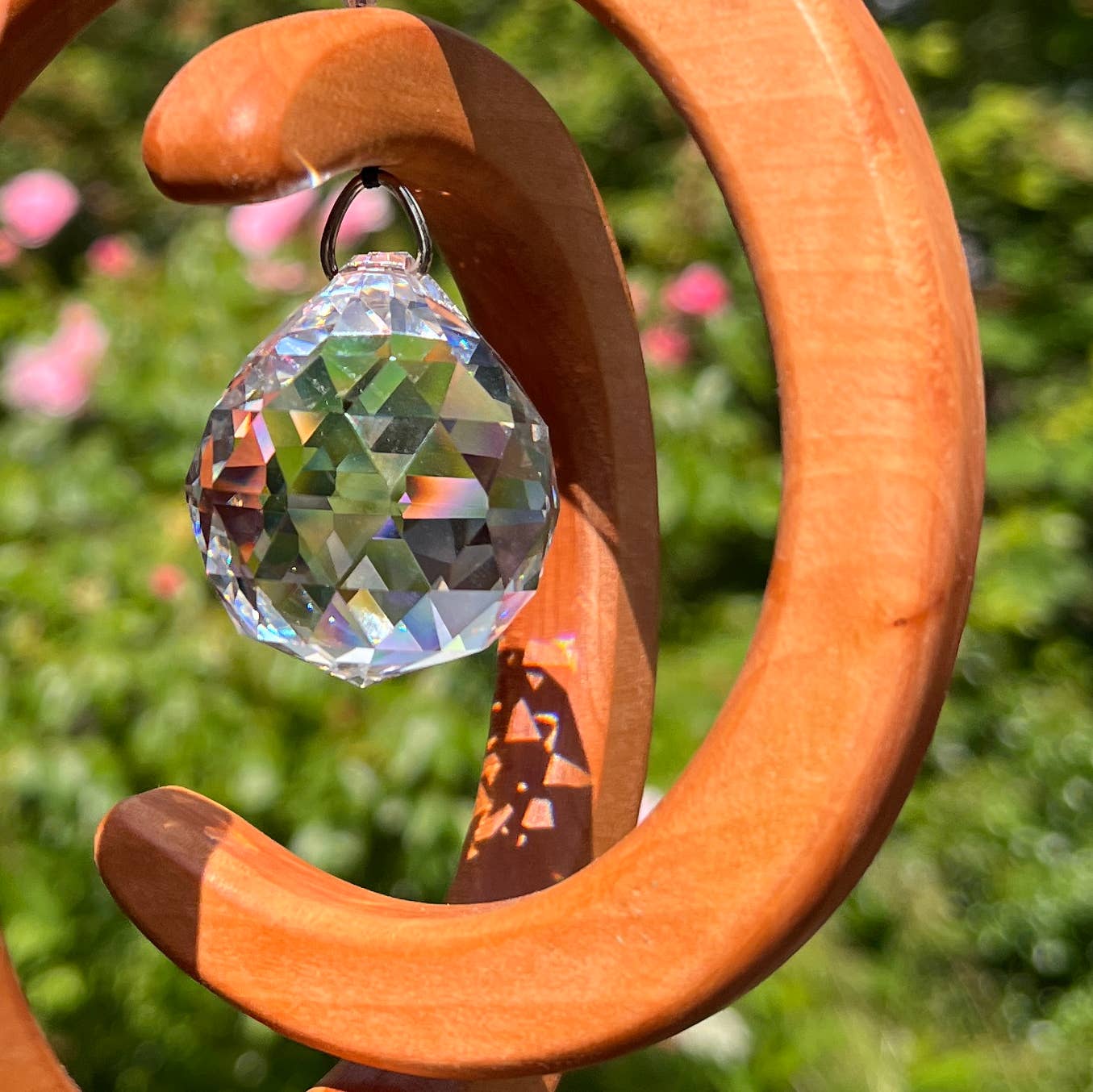 Fensterschmuck - Helix mit Regenbogen-Kristall