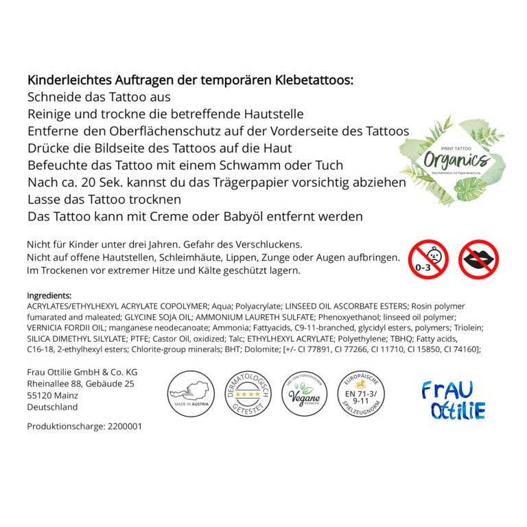 Kindertattoos - Wildes Meer