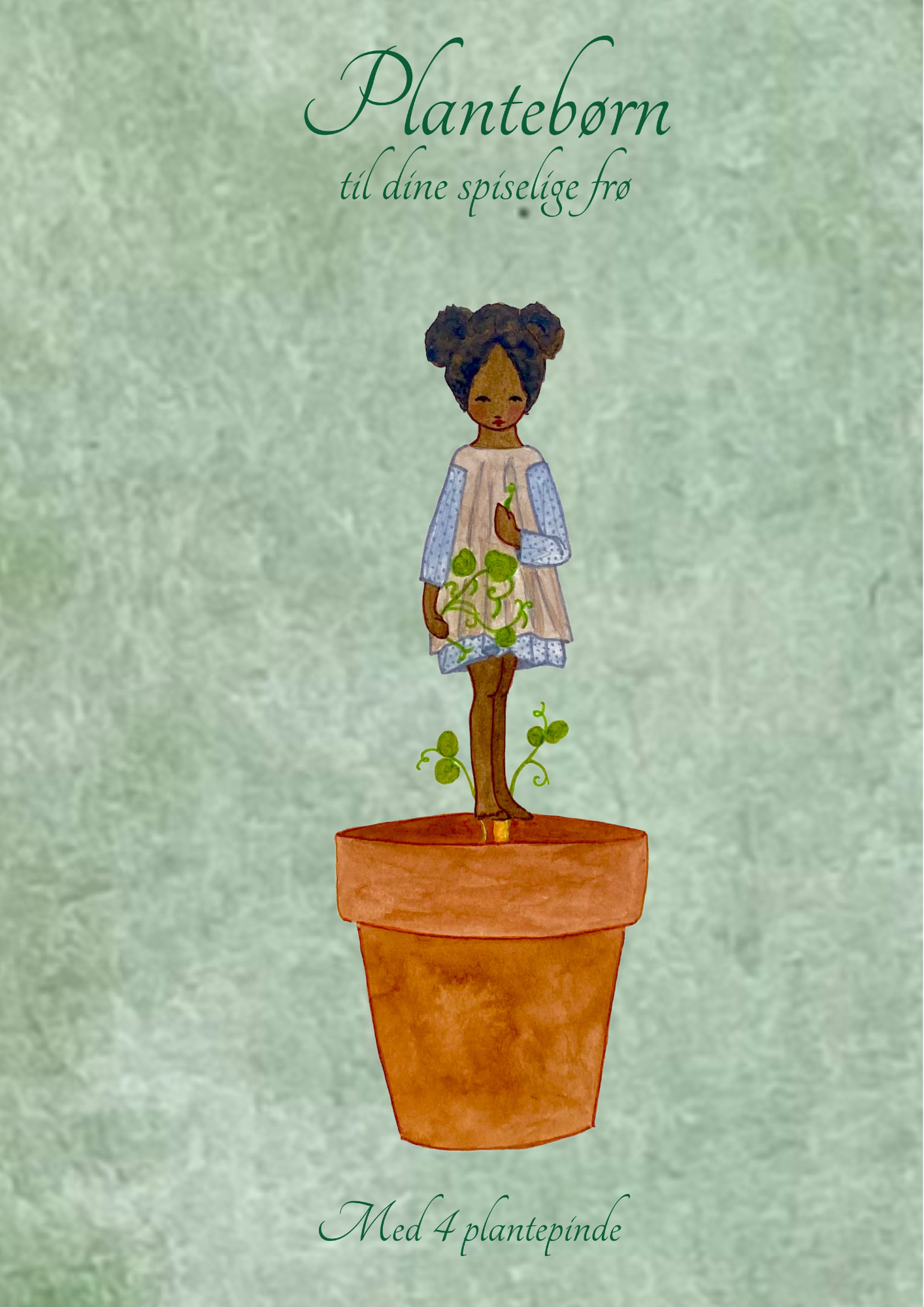 Bastelbogen - Kinder pflanzen essbare Samen