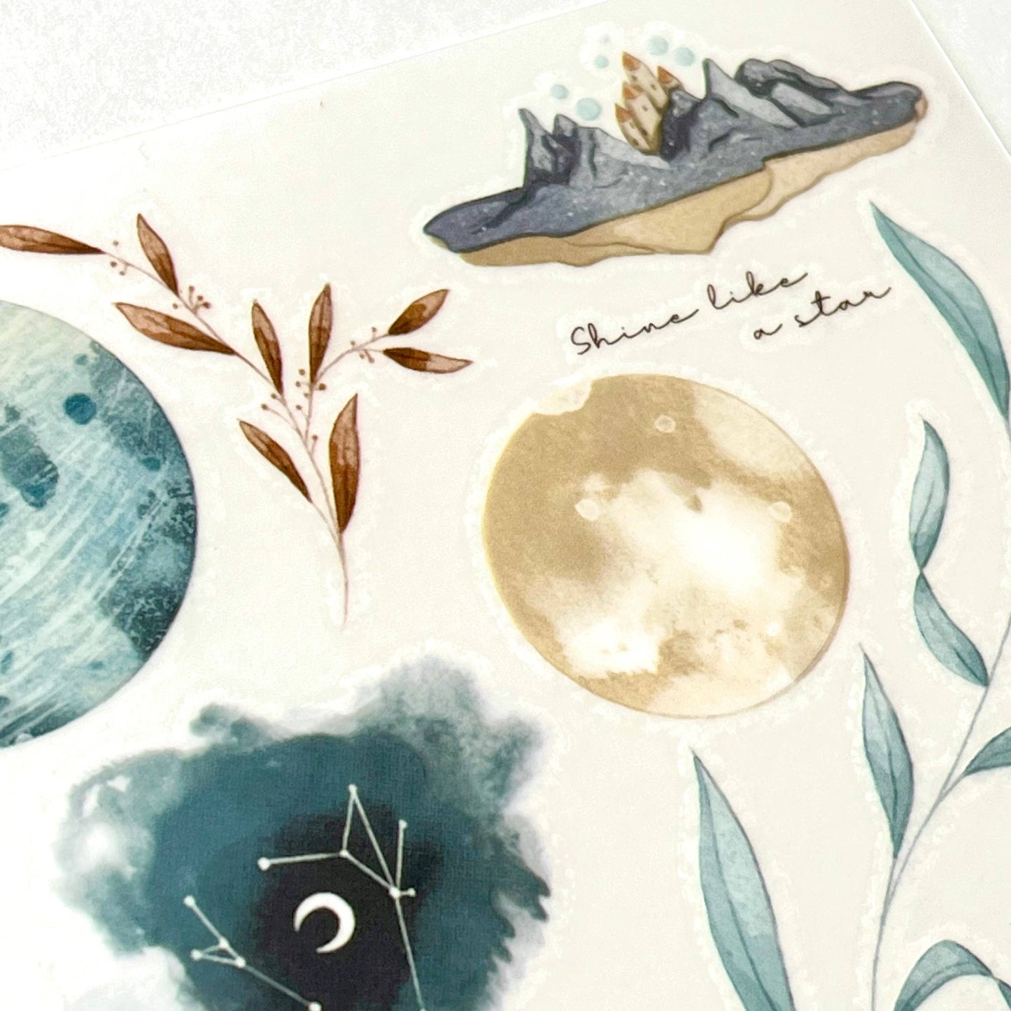 Aufkleber zum Aufreiben - Ziele auf den Mond 2er Set