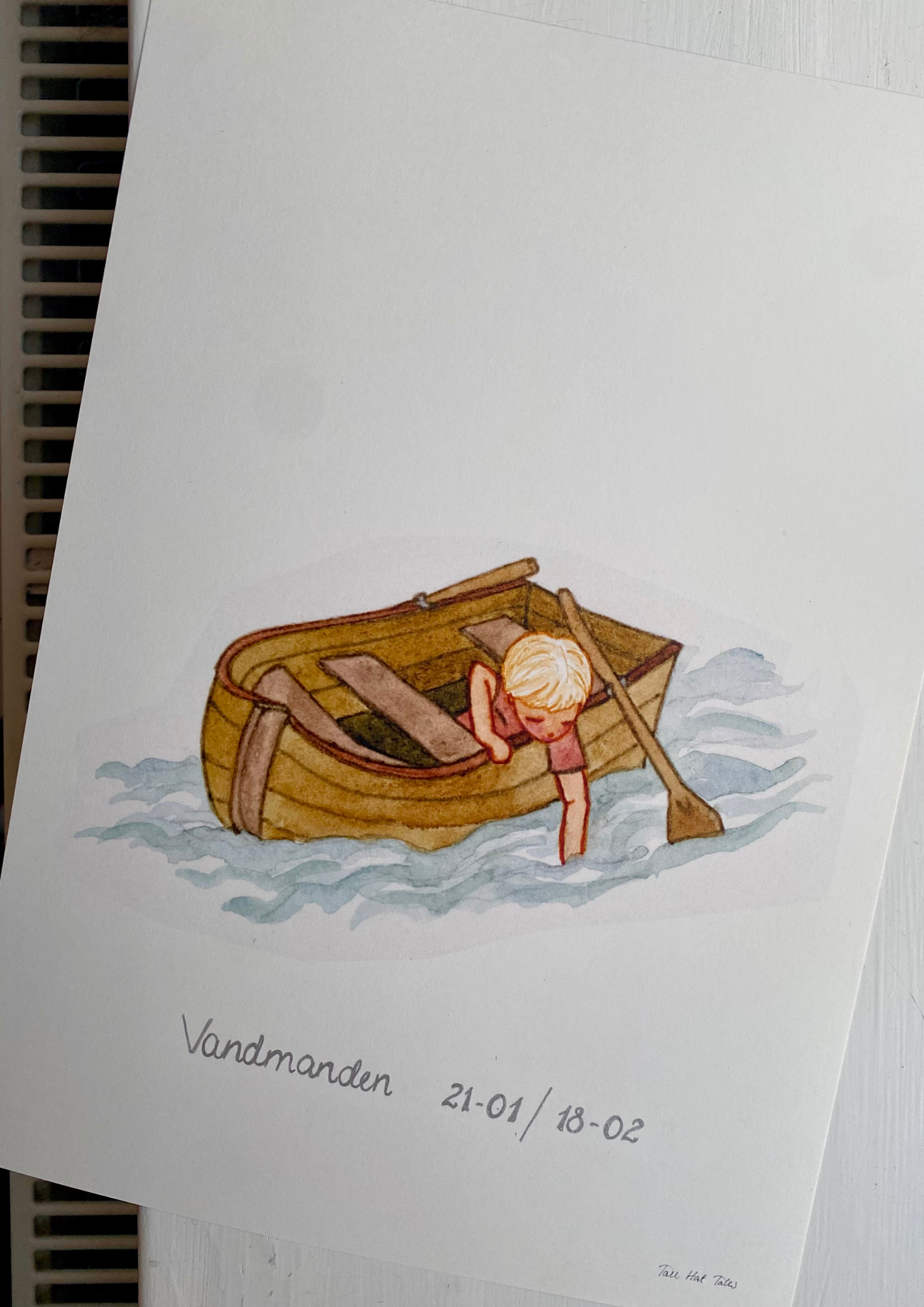 Vorbestellung - Beiboot mit Jungen - Poster A4