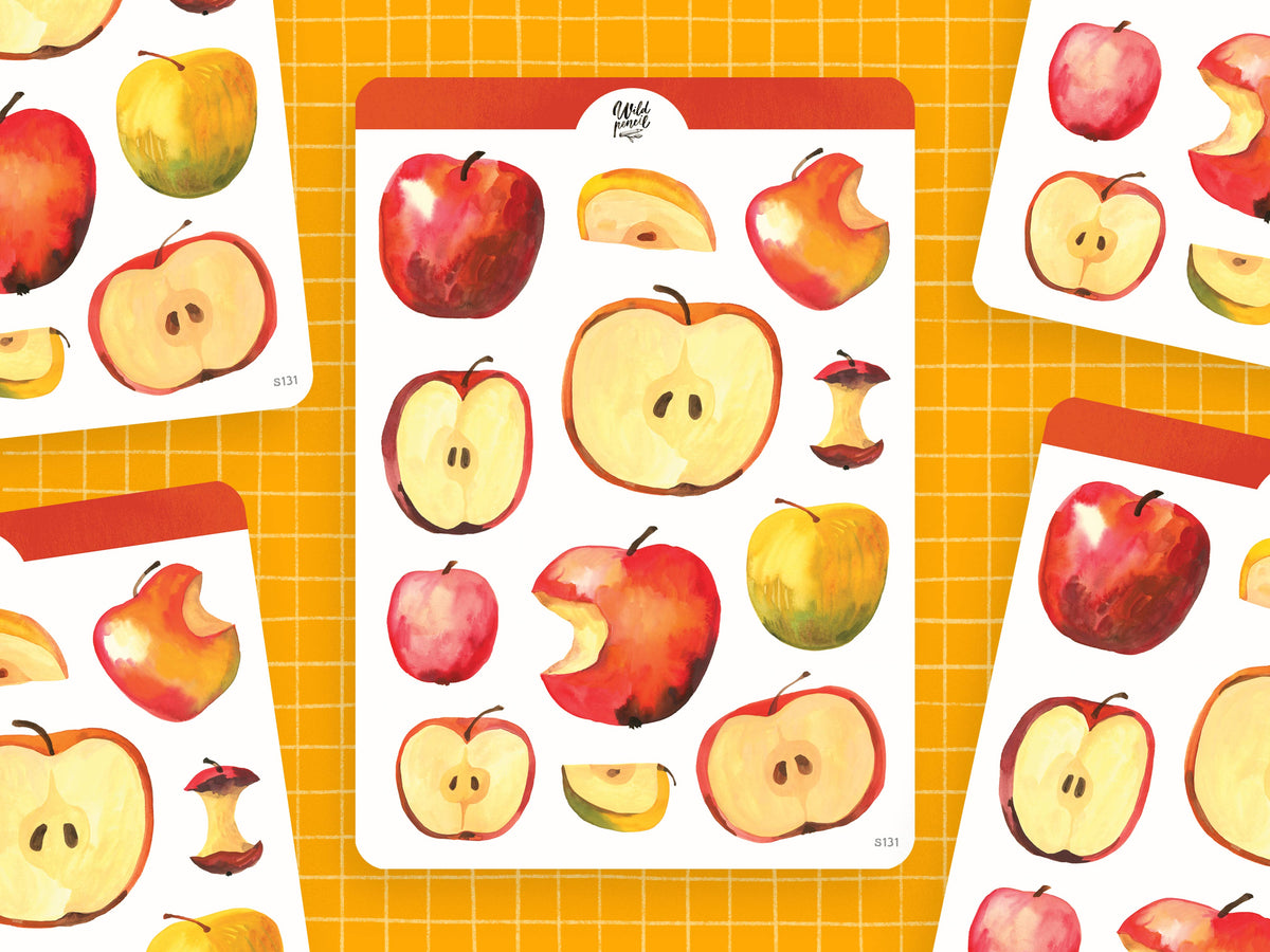 Stickerbogen - Äpfel