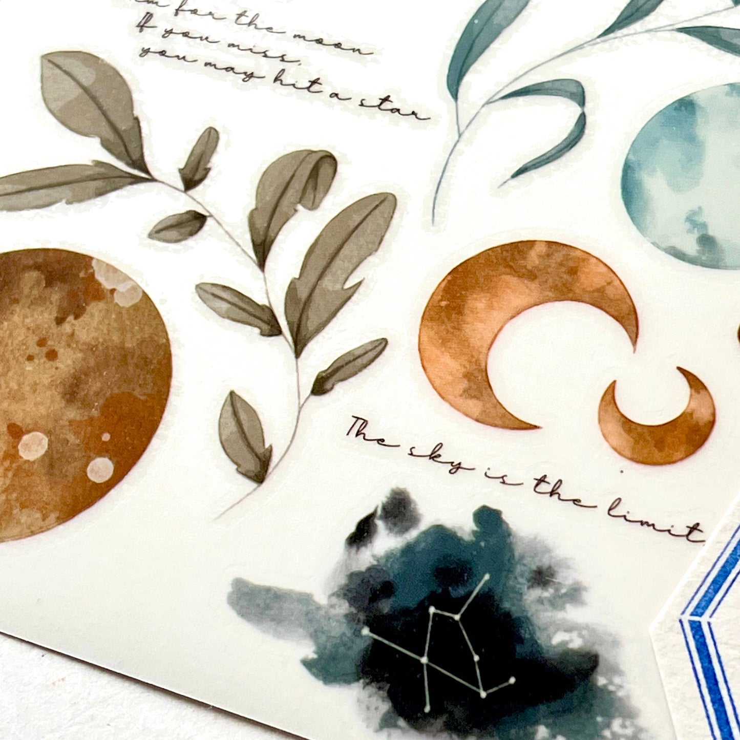 Aufkleber zum Aufreiben - Ziele auf den Mond 2er Set