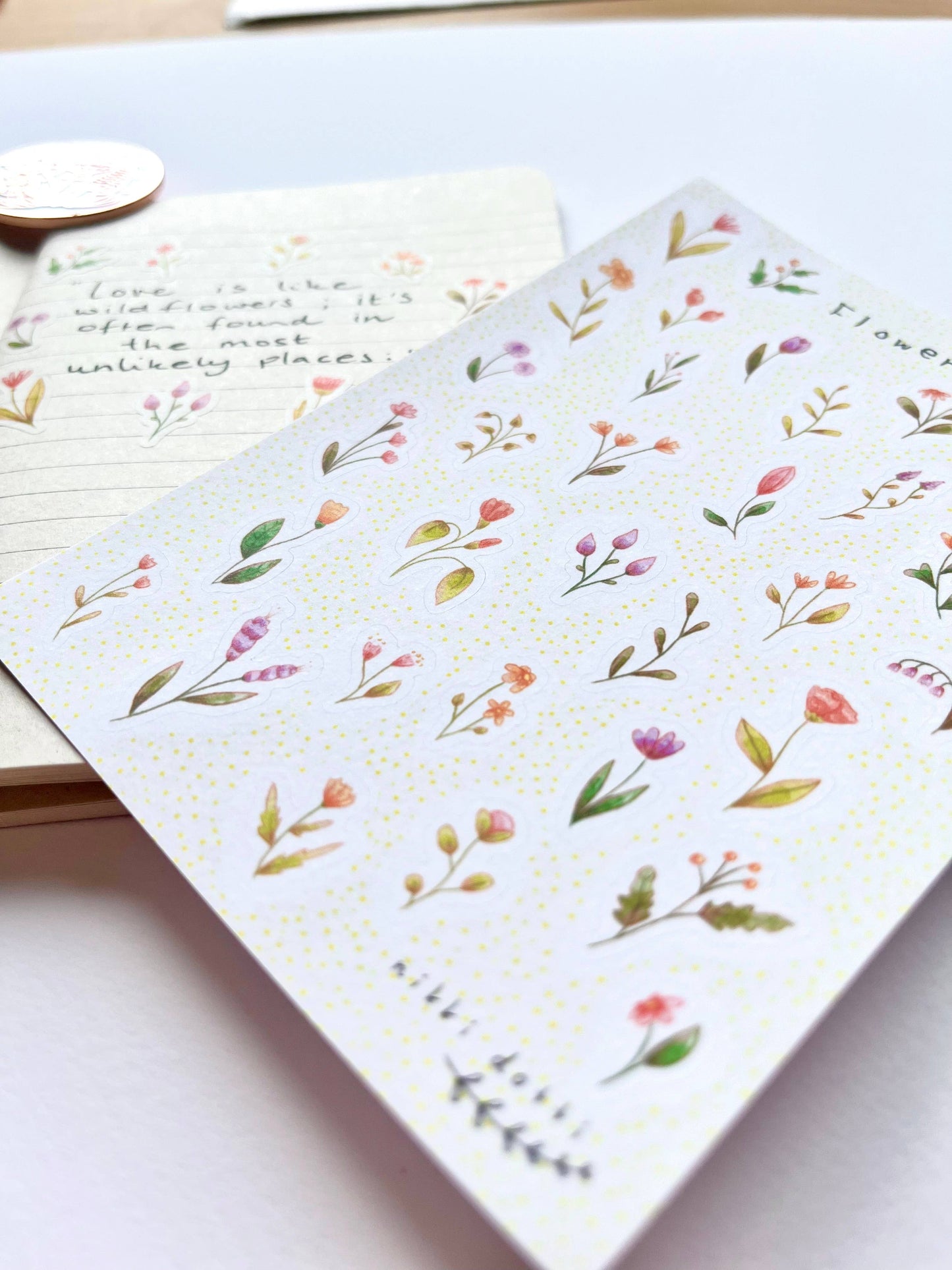 Stickerbogen - Blumen