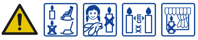 Kerze einfarbig hellblau