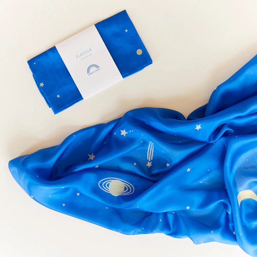 Spieltuch aus Seide mit Farbverlauf