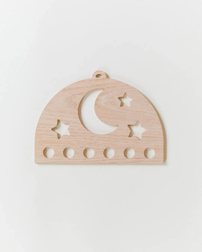 Halterung für Seidentücher - Mond und Sterne
