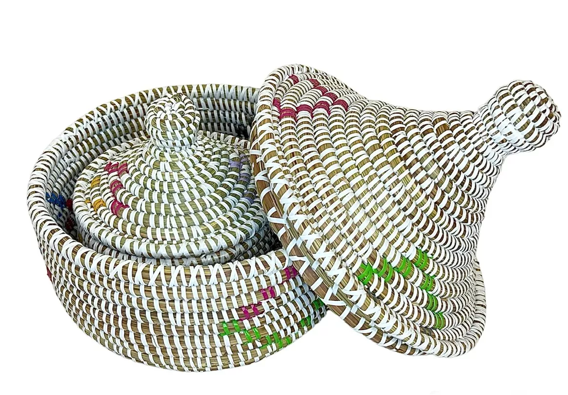 3er Set Körbchen mit Deckel