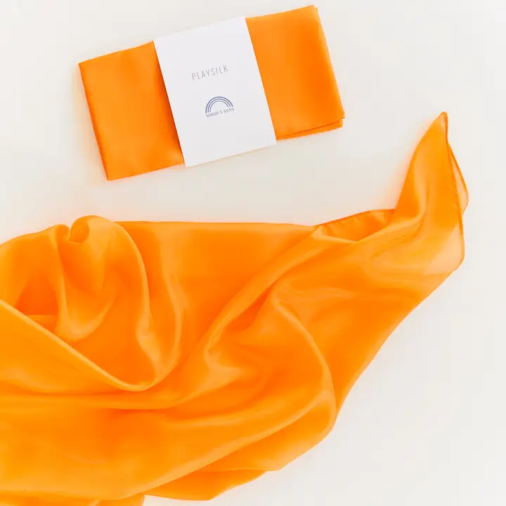 Spieltuch aus Seide - Orange