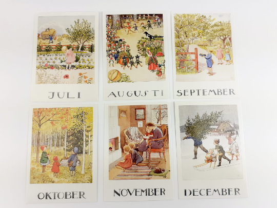 Monatskarten - Set von Elsa Beskow