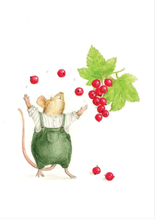 Maus mit Johannisbeeren