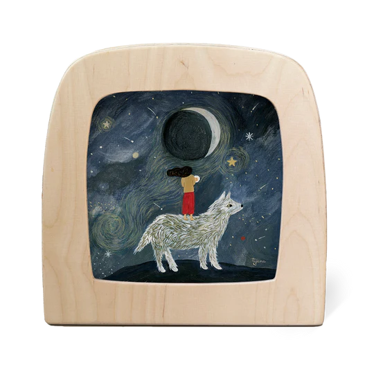 Motiv Wolfmutter im Mondlicht