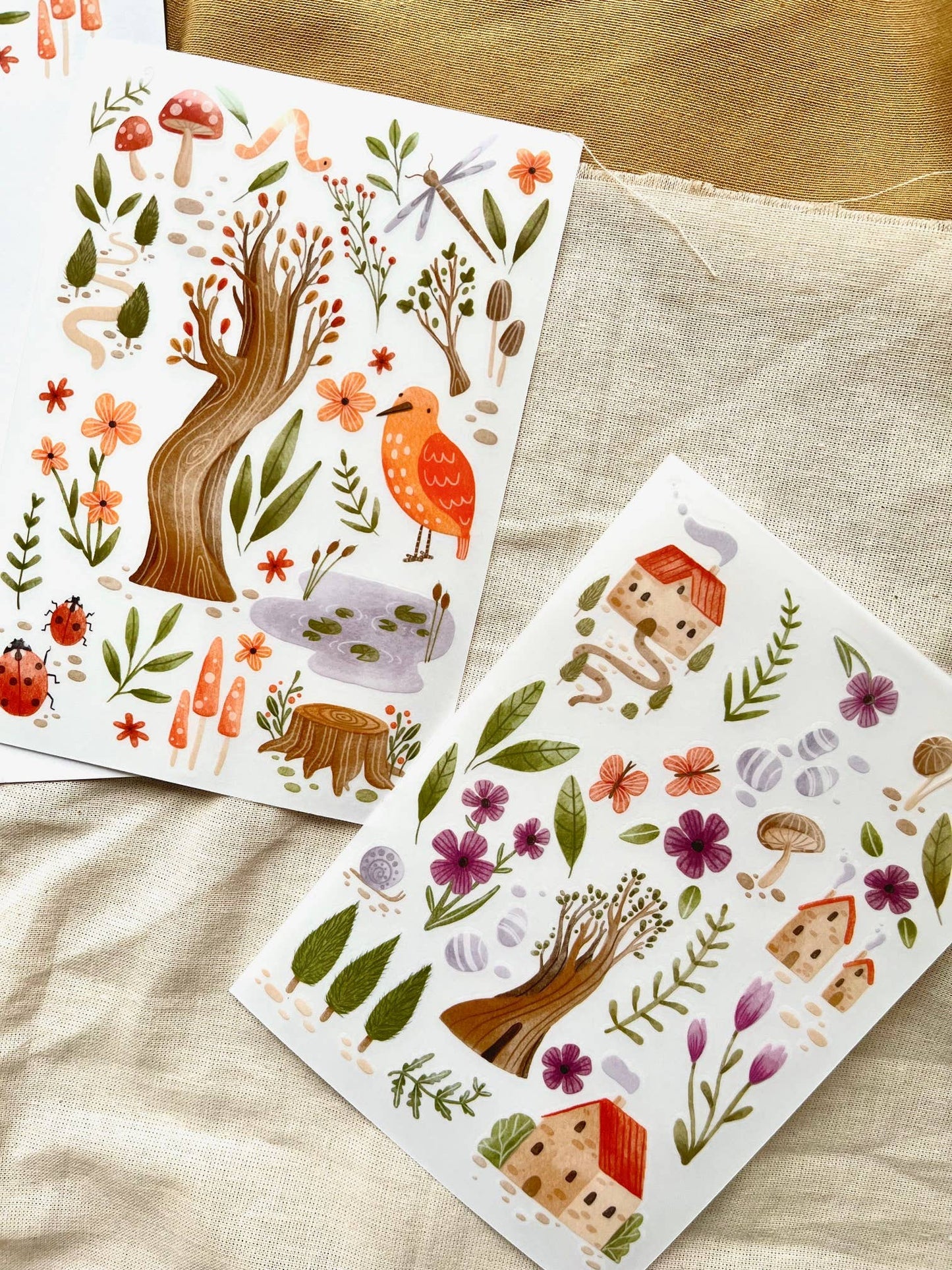 Aufkleber zum Aufreiben - Garten 2er Set