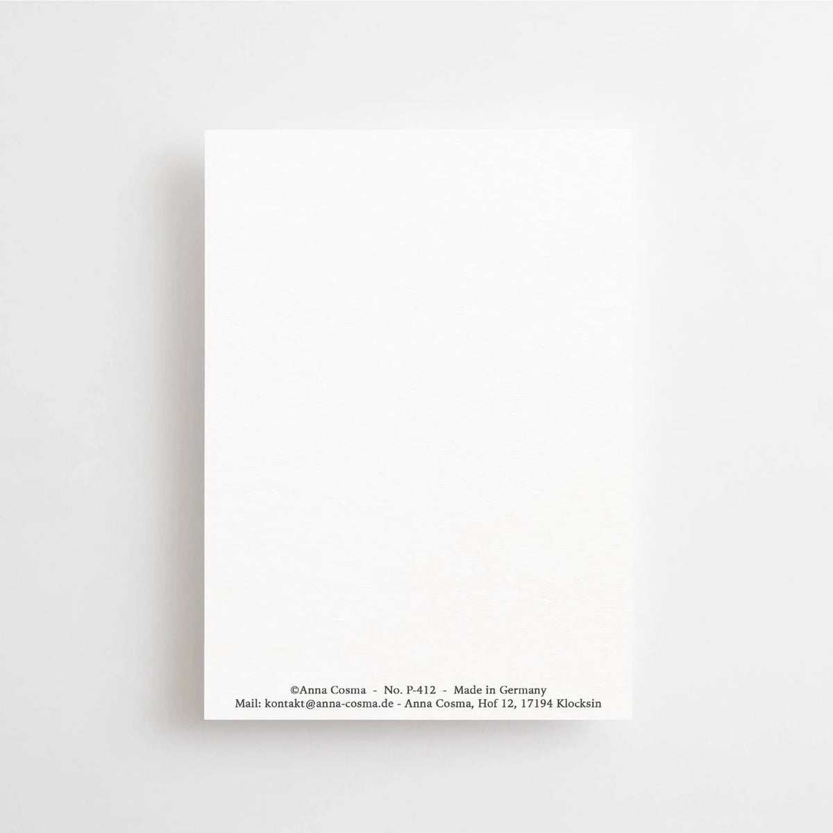 Postkarte What's the best that could happen? von Anna Cosma A6, Rückseite blanko mit kleinem Logo