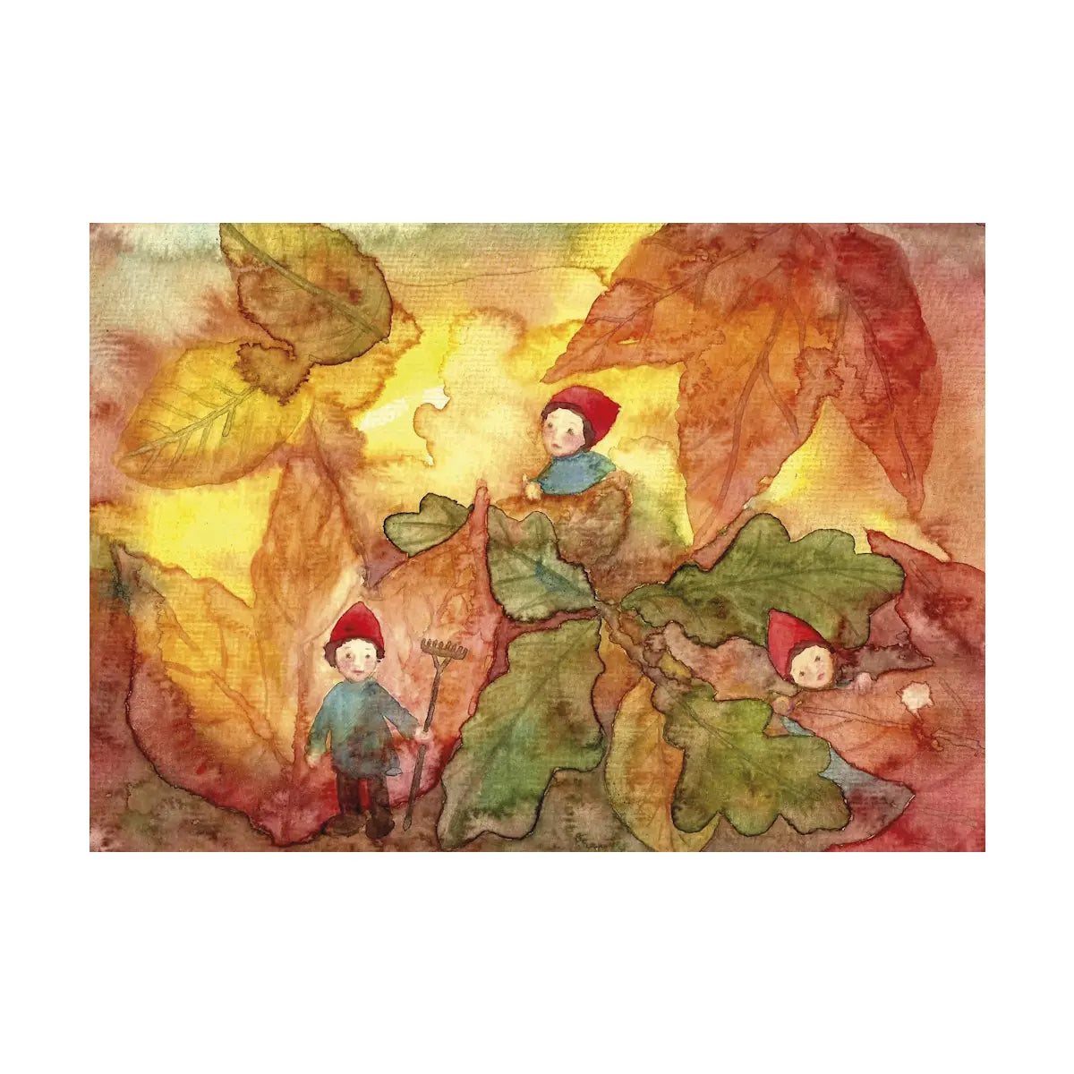 Wichtel im Herbstlaub