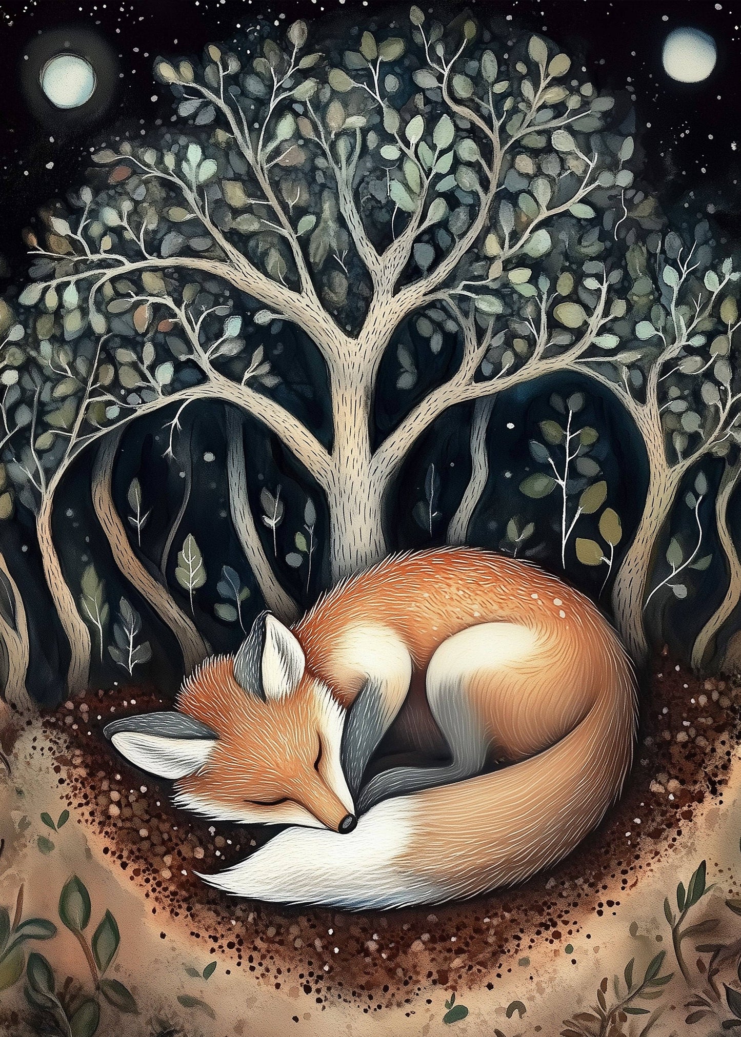 Schläfrige Wälder: Fuchs