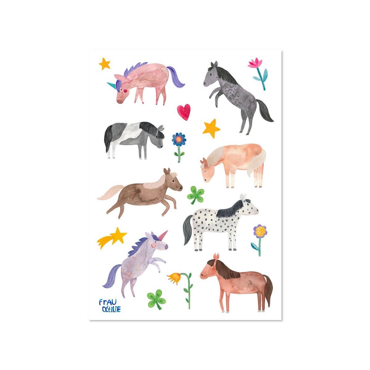 Stickerbogen - Pferde