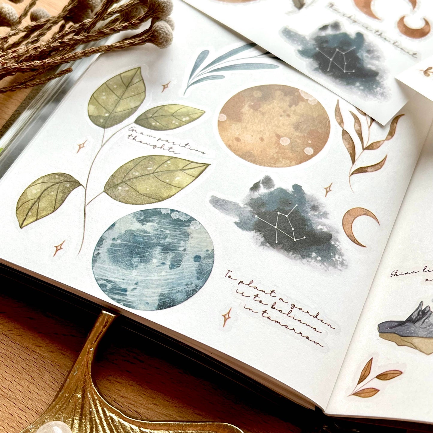 Aufkleber zum Aufreiben - Ziele auf den Mond 2er Set