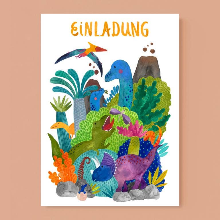 Einladung (Dinosaurier) A6