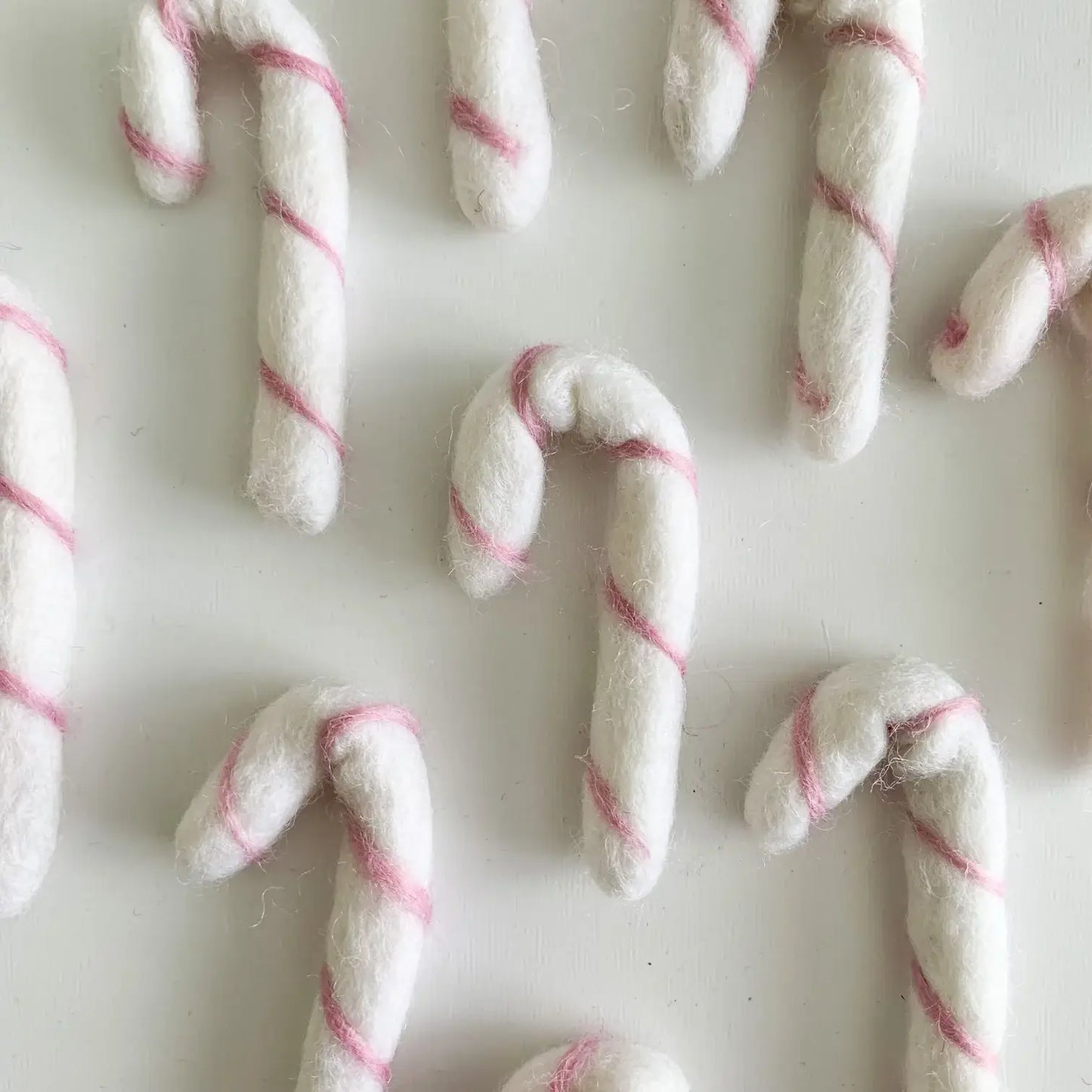 Filzfigur - Zuckerstange Rosa und Weiß