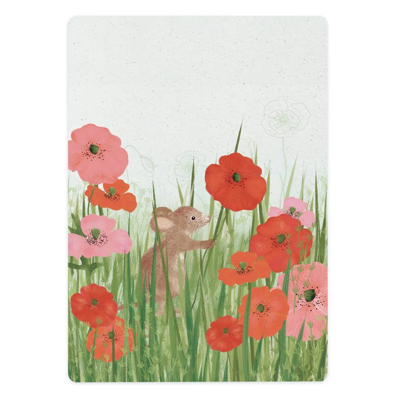 Mohnblumen und Maus