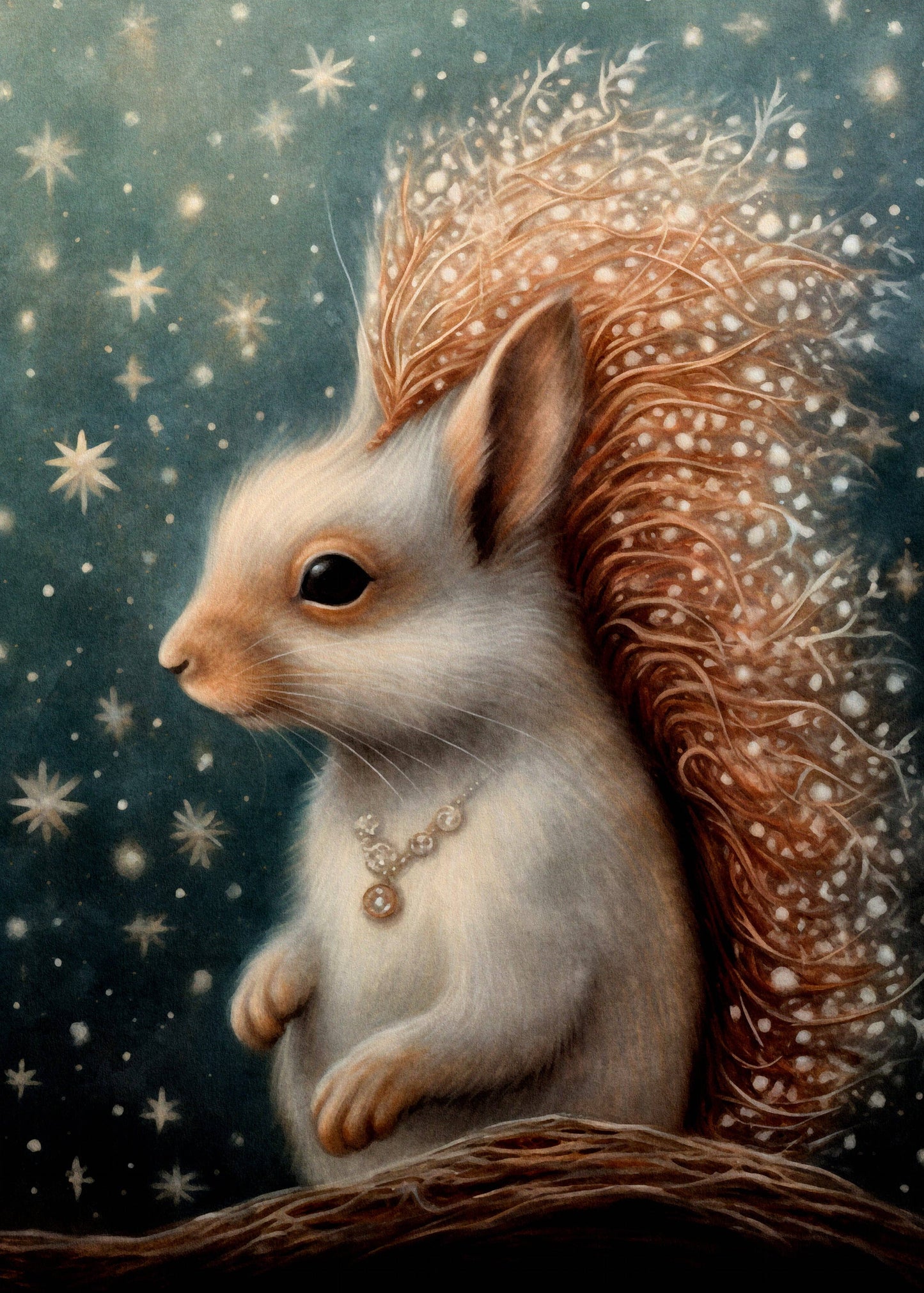 Mystische Weihnachtstiere: Eichhörnchen