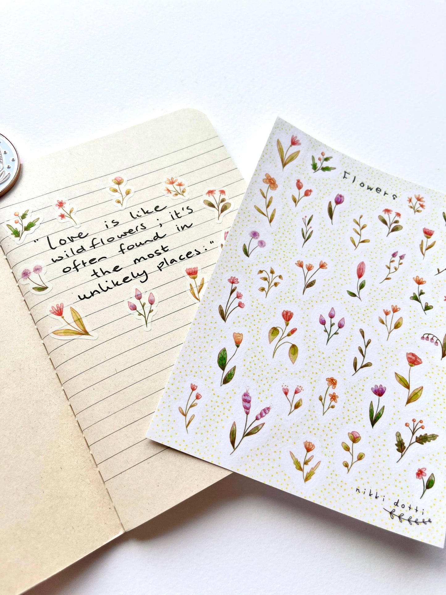 Stickerbogen - Blumen