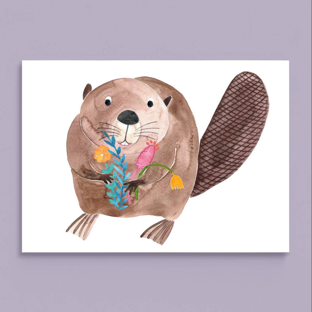 Biber mit Blumen A6