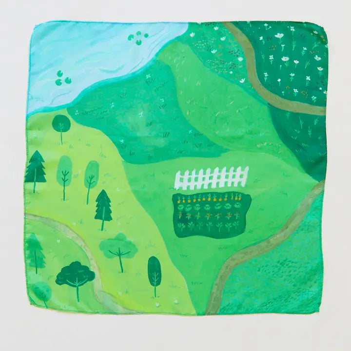 Spieltuch aus Seide - Garten Spieltuch