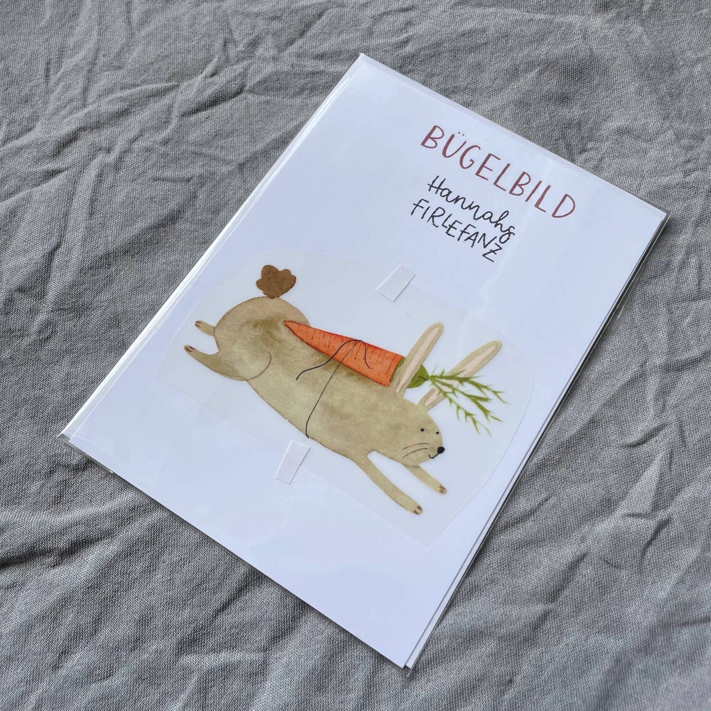 Bügelbild - Einschulung Hase